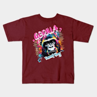 Graffiti-inspired portraiture Gorilla Kids T-Shirt